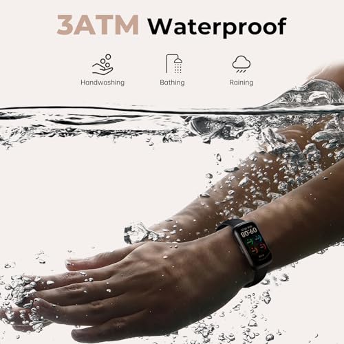 TIFOZEN Fitness Tracker with 24/7 Heart Rate, Sleep Tracker, 3ATM Waterproof Fitness Watch/Activity Tracker/Pedometer, Smart Watch for Women Men with Calorie/Step Counter for Android & iOS, Black - Image 6