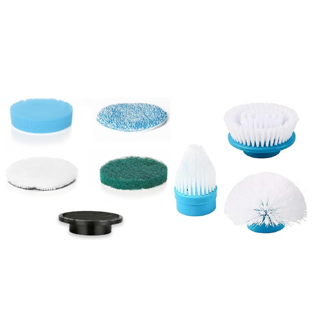 Rotary Floor Brushes Replacement Brush Heads Set of Electric Spin Scrubber for Bathroom Tile Car Heavy Oil Pollution Cleaning