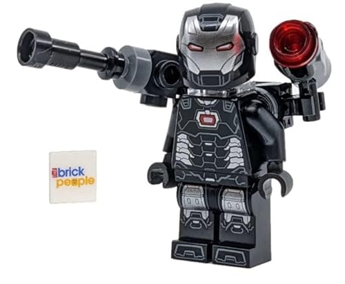 Superheroes: War Machine Minifigure with Shoulder Cannon, Blaster, and Grey Cape (James Rhodes) - Lego - Immagine 1