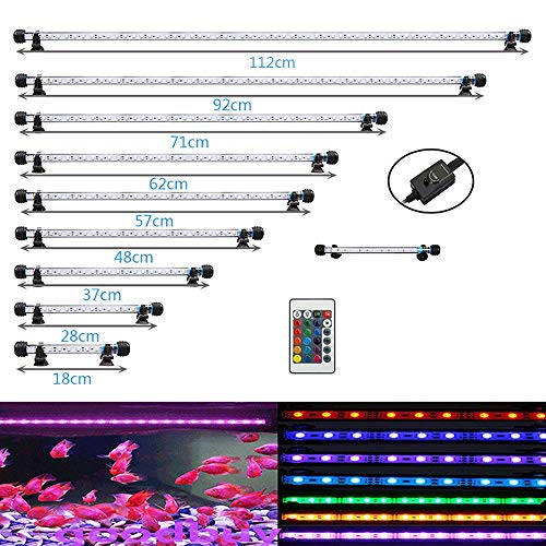 MLJ LED Aquarium Lighting for Fish Tank, Waterproof Amphibious Light White & Blue/RGB