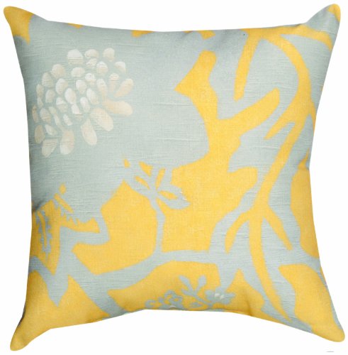 Manual Climaweave Indoor/Outdoor Square Decorative Throw Pillow, 18-Inch, Golden Rod