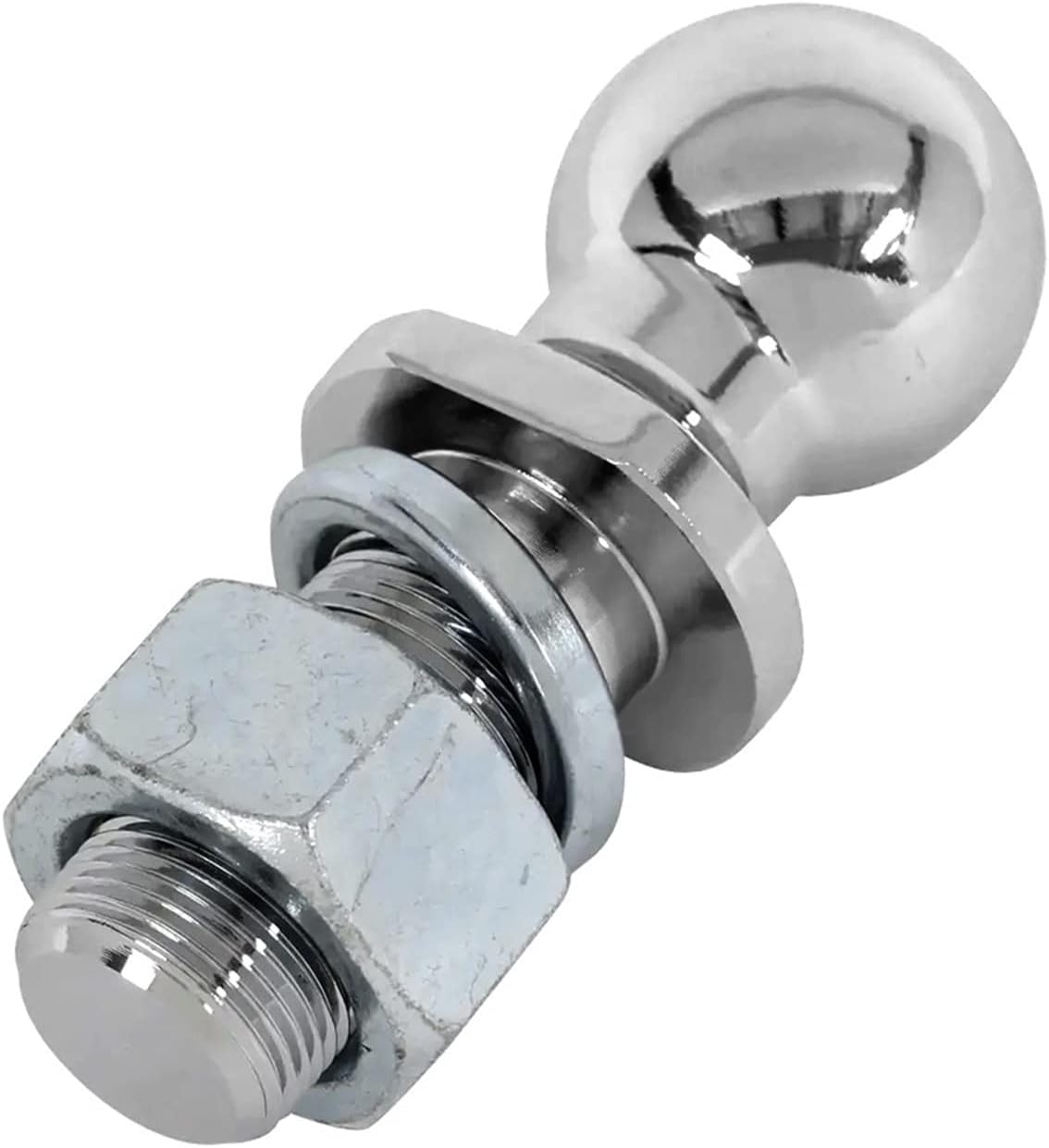 Trailer Hitch Chrome Hitch Mount Tow Ball 50mm Shank Dia Capacity 5000Lbs Coupling Trailer Parts RV Camper Caravan Accessories Adjustable Hitch