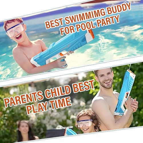 Image of Crackles Electric Water Gun,Auto Suction Powerful Water Guns for Adults & Kids,Squirt Guns 30 Ft Range, Holi Water Gun Pichkari Toys for Kids Ages 6-12 - Multi Color