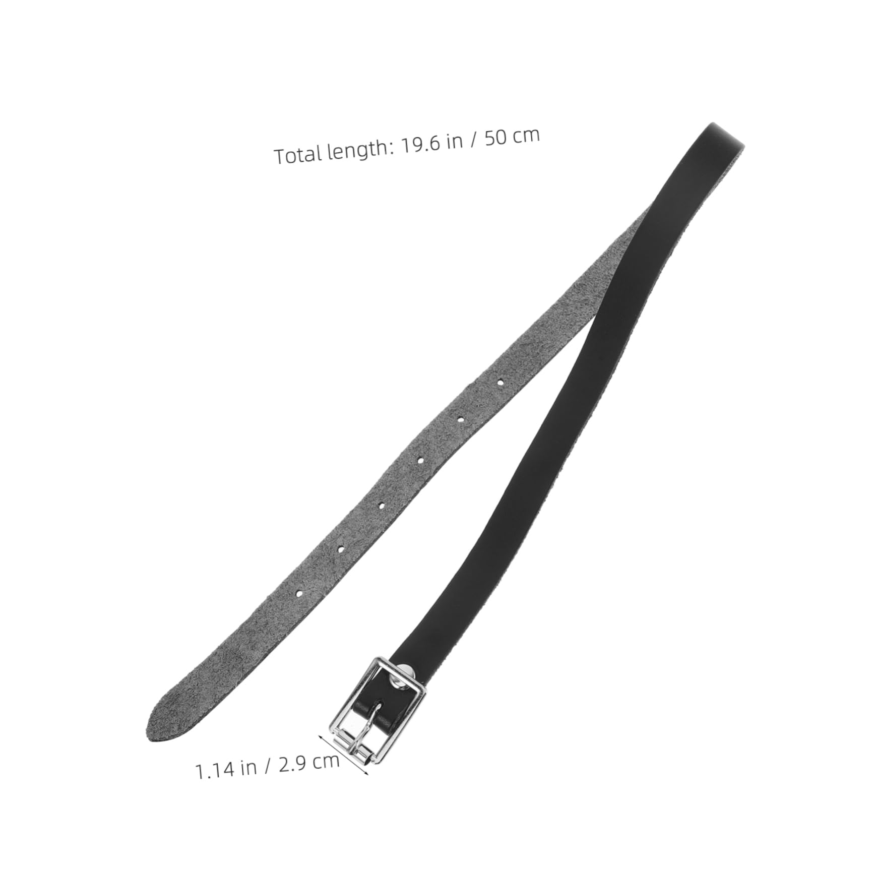 ifundom Stainless Steel Spurs Belt English Spurs Straps for Men Western Boots Straps Pu Surface