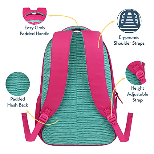 Image of Genie 19 inch Laptop Backpack for Women & Girls | Spacious Office, College & Travel Bag | Water Resistant, Multi-Compartment with Padded Laptop Sleeve