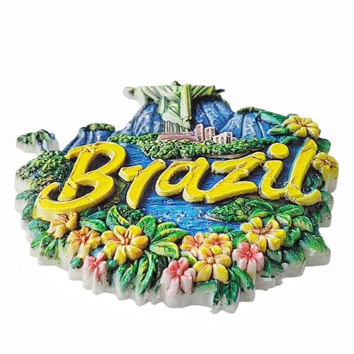 Imán decorativo de Brasil para refrigerador 3D miniatura 2