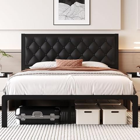 Fluest Queen Bed Frame with Headboard Cover
