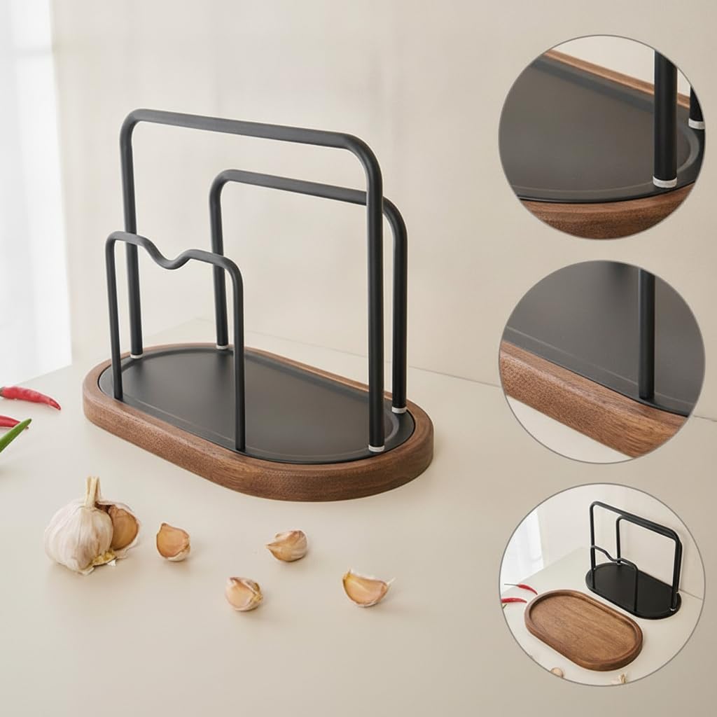 Soportes para Tablas Cortar y Tapas Estante Resistente para Utensilios Cocina con Acabado Suave para Encimera, style to 1