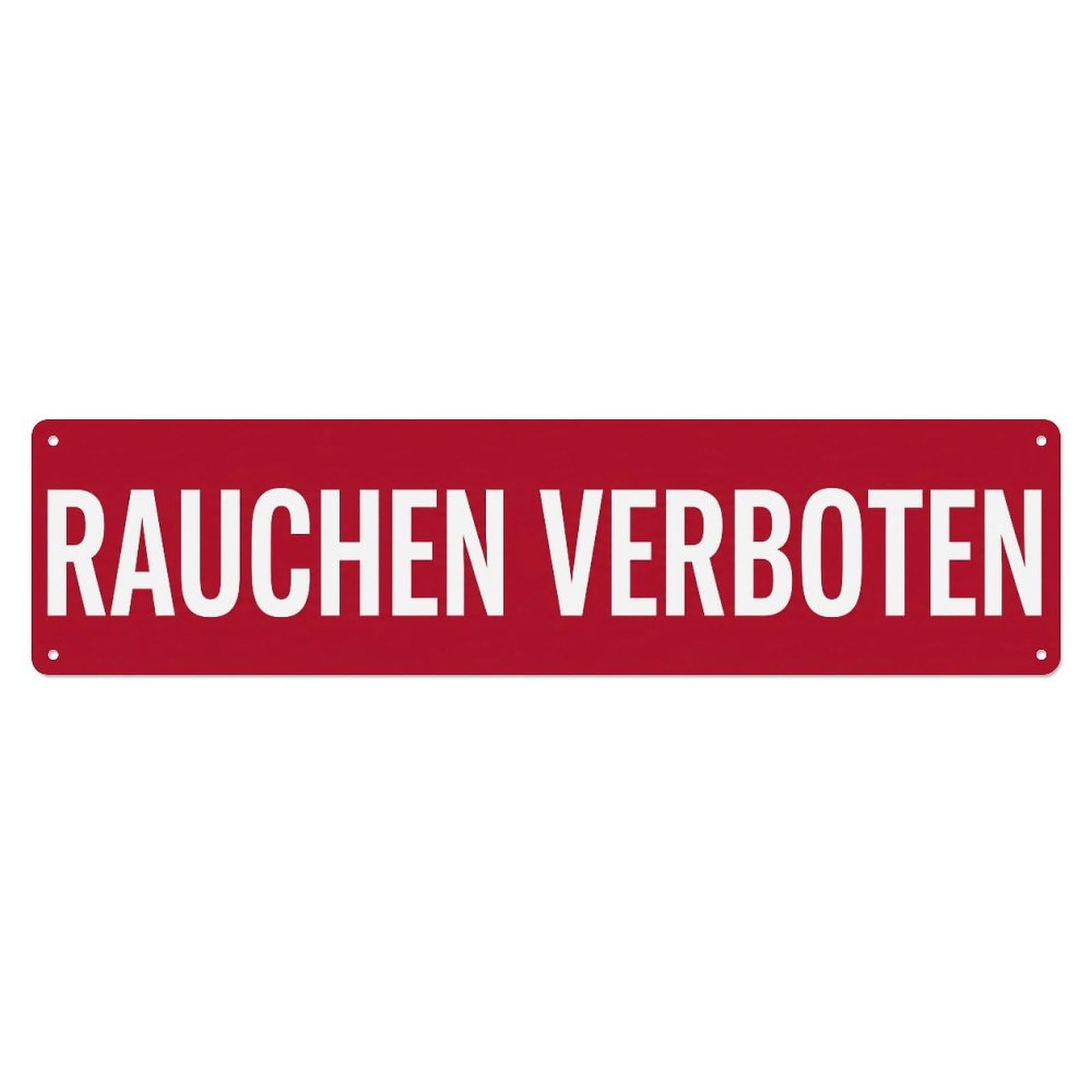 Metal Tin Sign Rauchen Verboten Prohibited Area