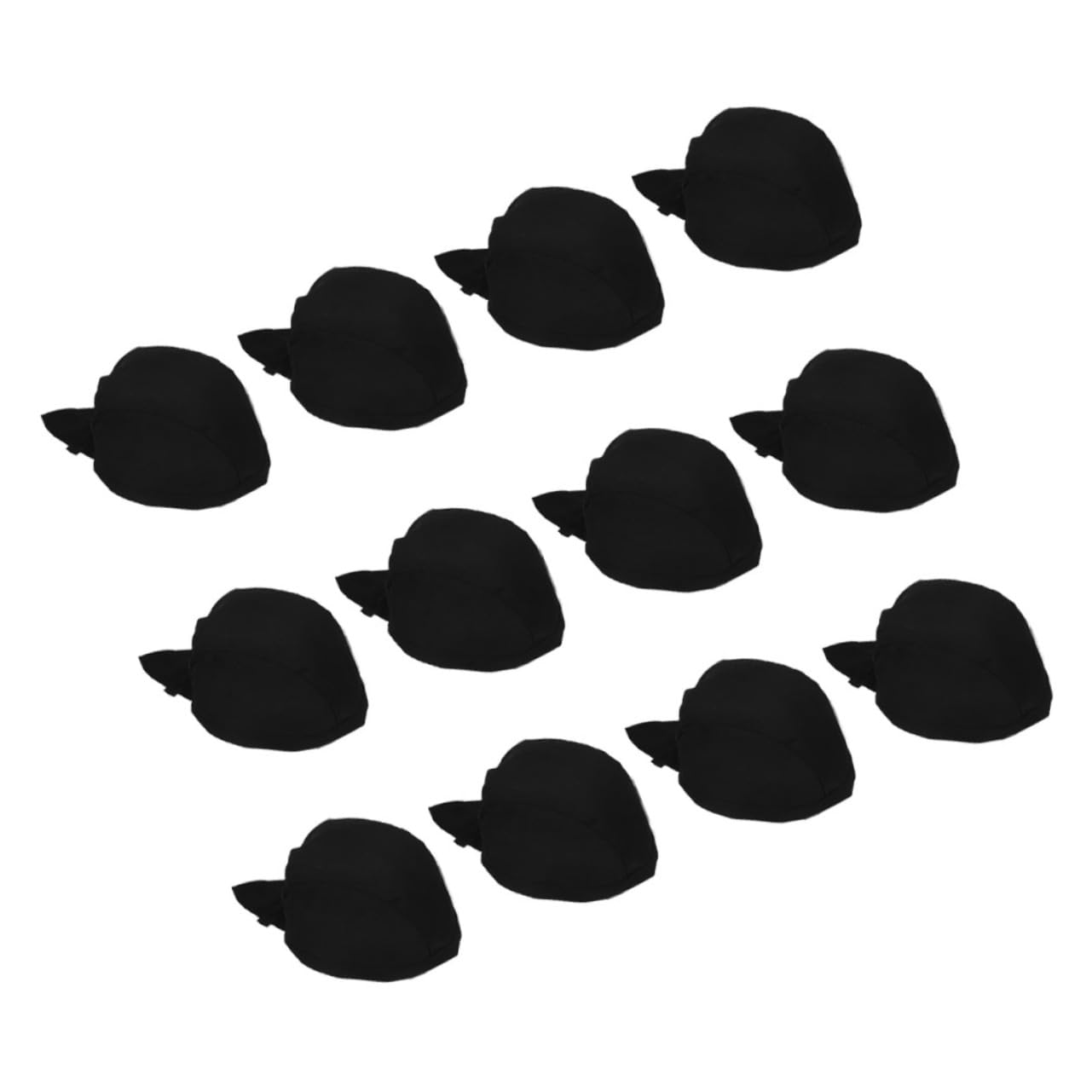 Beavorty 12pcs Unisex Chef Hats for Kitchen Cooking Breathable Material Bandana Caps for Food Service and Catering for Men and Women Black