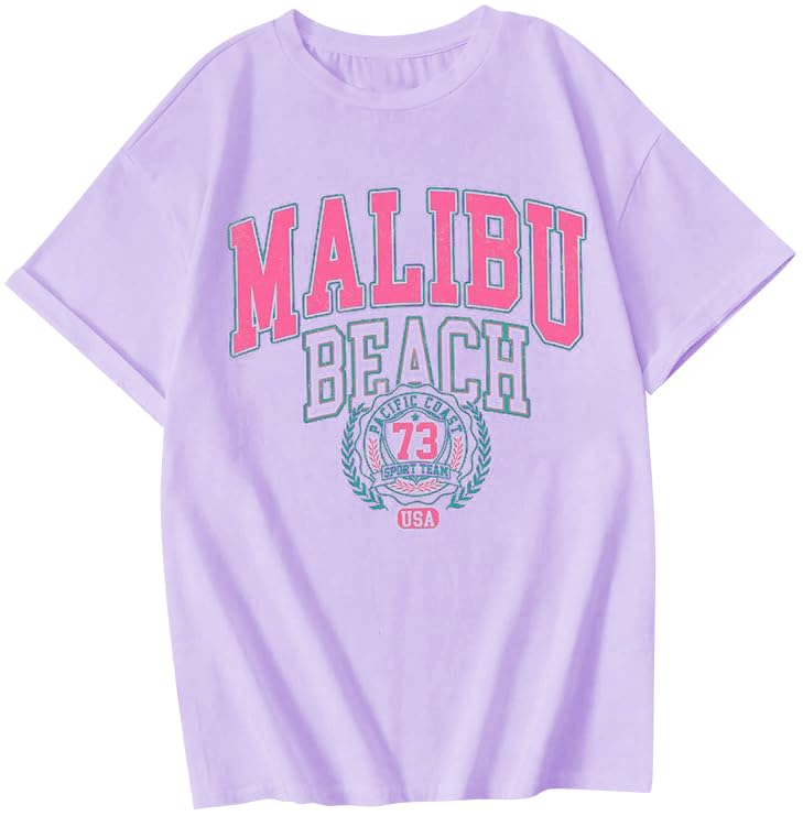 SOLY HUX Girl's Letter Graphic Print T Shirts Short Sleeve Round Neck Tee Tops