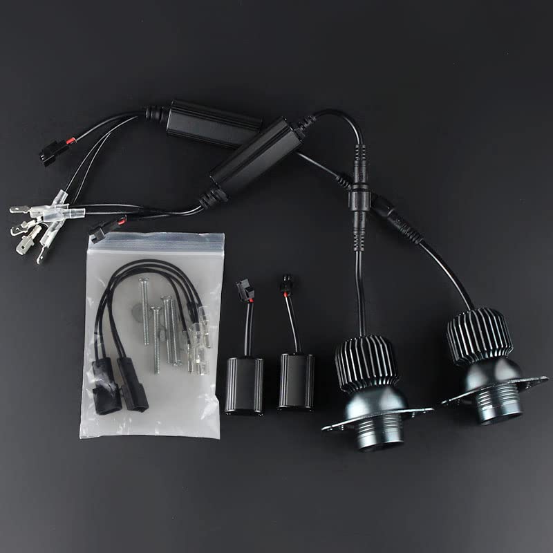 ETomey Angel Eyes 1 Ensemble 80W Ange Yeux marqueur Anneau Ampoule adapté à l'utilisation for BMW E90 E91 318i LCI 09-11 DRL sans Erreur Style de Voiture LED Angel Eyes