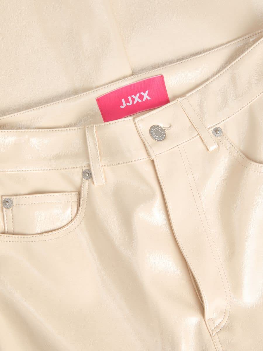 JJXX Damen Hose Jxkenya Hw Straight Faux Leat Pants Noos