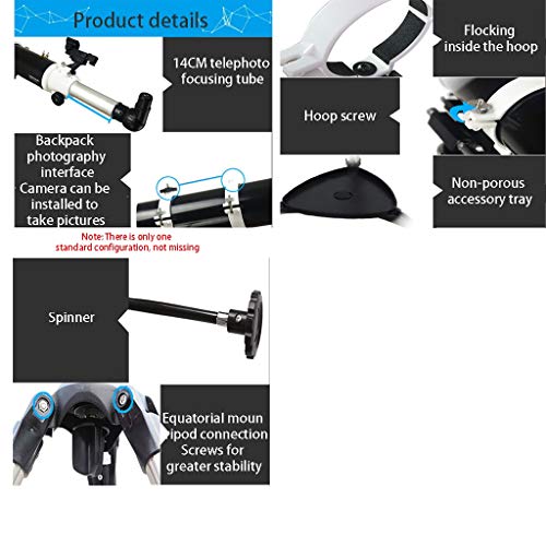 ARCH Teleskop for Erwachsene Brennweite Travel Fernrohr Astronomie Teleskope Mit Justierbarem Stativ 900mm Astronomie… – Bild 6