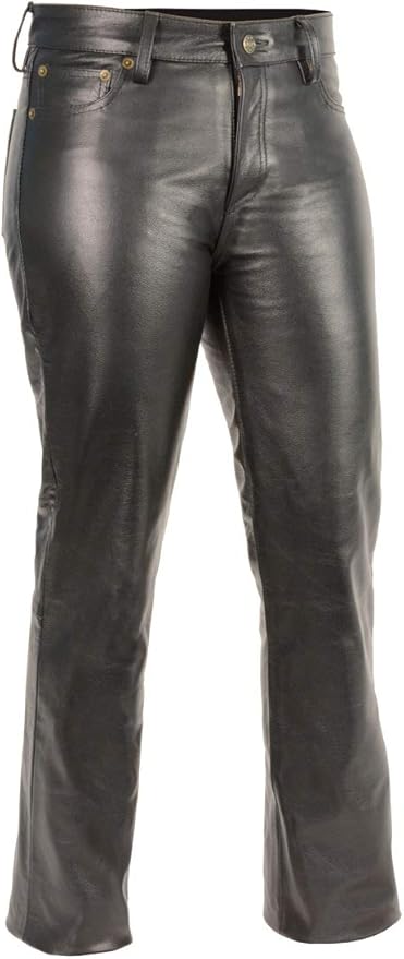 Boss black salungi leather trousers Clearance