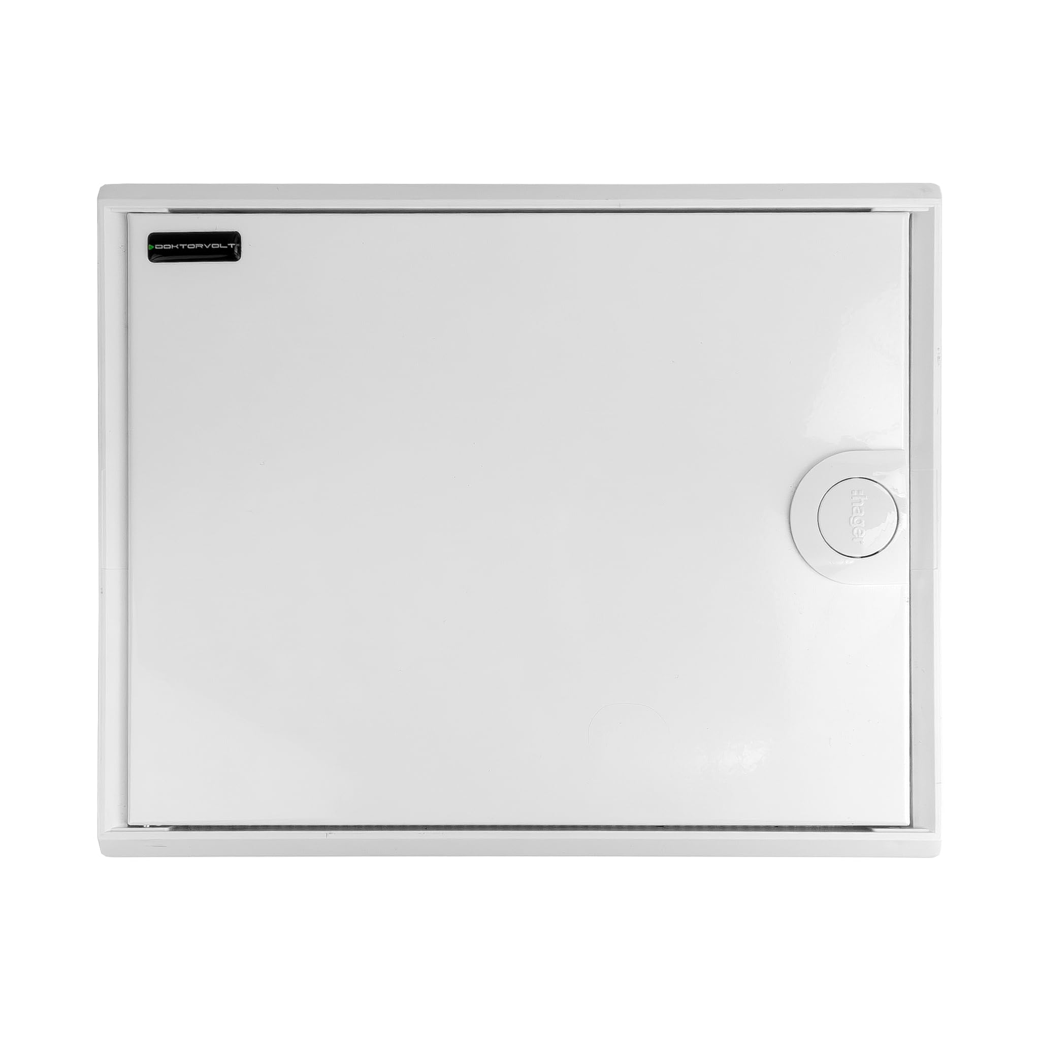 Doktorvolt Sicherungskasten Aufputz 1-reihig 12 Module – Verteilerkasten verdrahtet mit 8x MCB 1x RCCB VDE geprüft IP40 Hager Verteilerschrank 245x305x96,5 mm für Haus Garage und Werkstatt