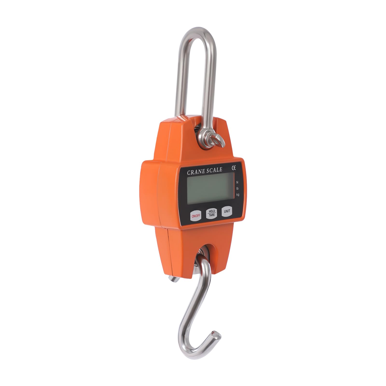 Báscula de grúa 0,15 hasta 400 kg, digital, báscula colgante lbs/kg/N, 0,05 kg, precisión salvaje, báscula industrial, pantalla LCD, báscula colgante, mini báscula portátil con cinta métrica integrada