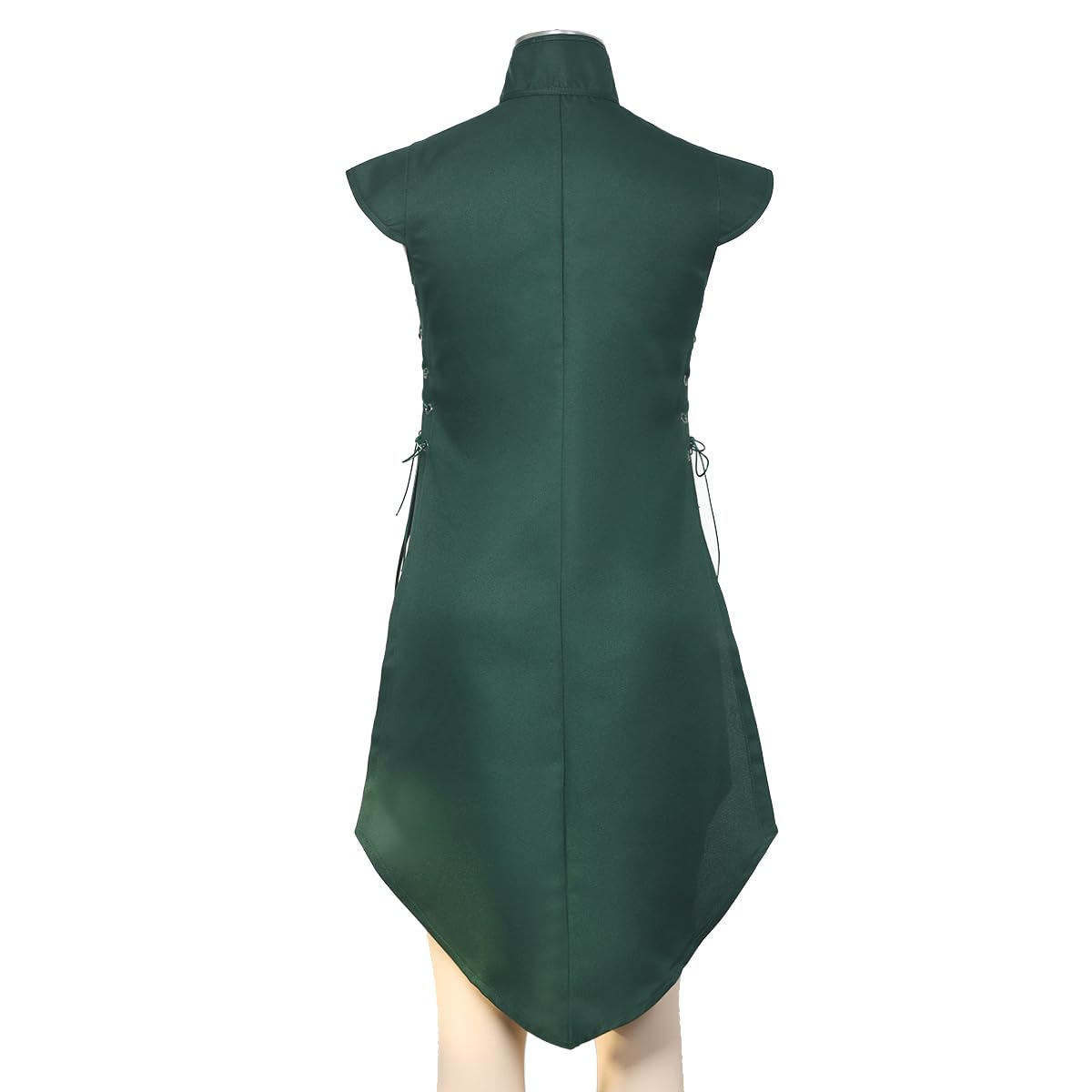 Gilet medievale rinascimentale da donna, stile vichingo, senza maniche, giacca lunga vintage