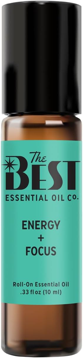 The Best Energy + Focus Essential Oil Roll-On Blend- Premium Grade- Pre-Diluted in Coconut Oil- Ready to Use- 10 ml (.33 fl oz) The Best Energy + Focus Essential Oil Roll-On Blend- Premium Grade- Pre-Diluted in Coconut Oil- Ready to Use- 10 ml (.33 fl oz)