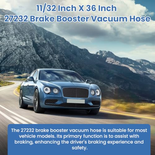 Image of 27232 Power Brake Vacuum Hose, 11 /32 inch x 36 inch, 85 PSI, 1 Pack | Brake Booster Vacuum Line, Heavy-Duty Reinforced Construction