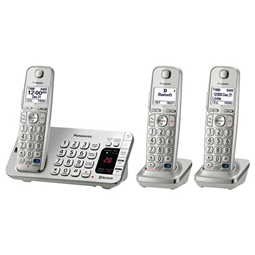 Panasonic KX-TGE273S Link2Cell Bluetooth Enabled Phone with Answering Machine & 3 Cordless Handsets