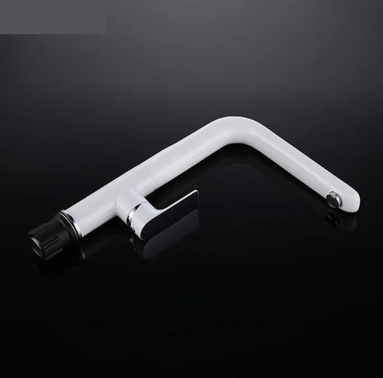 Robinet de Cuisine K034W - Mitigeur Cuisine Laiton - Collection Argolide - Facile à installer - Robinet Evier de Cuisine Pratique et Solide - Blanc