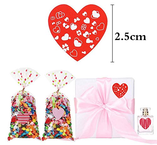 500 Pcs Funky Heart Roll Stickers, Valentine's Day Colorful Heart Shaped Stickers Valentine's Love Decorative Stickers Heart Labels For Wedding Party #TOP1