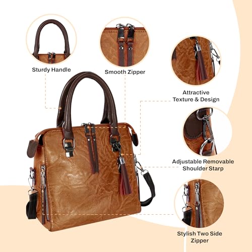 Image of Storite Women's Small Satchel Handbag for Women | Satchel Bag for Work | Ladies Purse | Stylish Shoulder Bag | Gift For Women | Timeless | Birthday /Wedding Gift for Wife /Sister /Mother