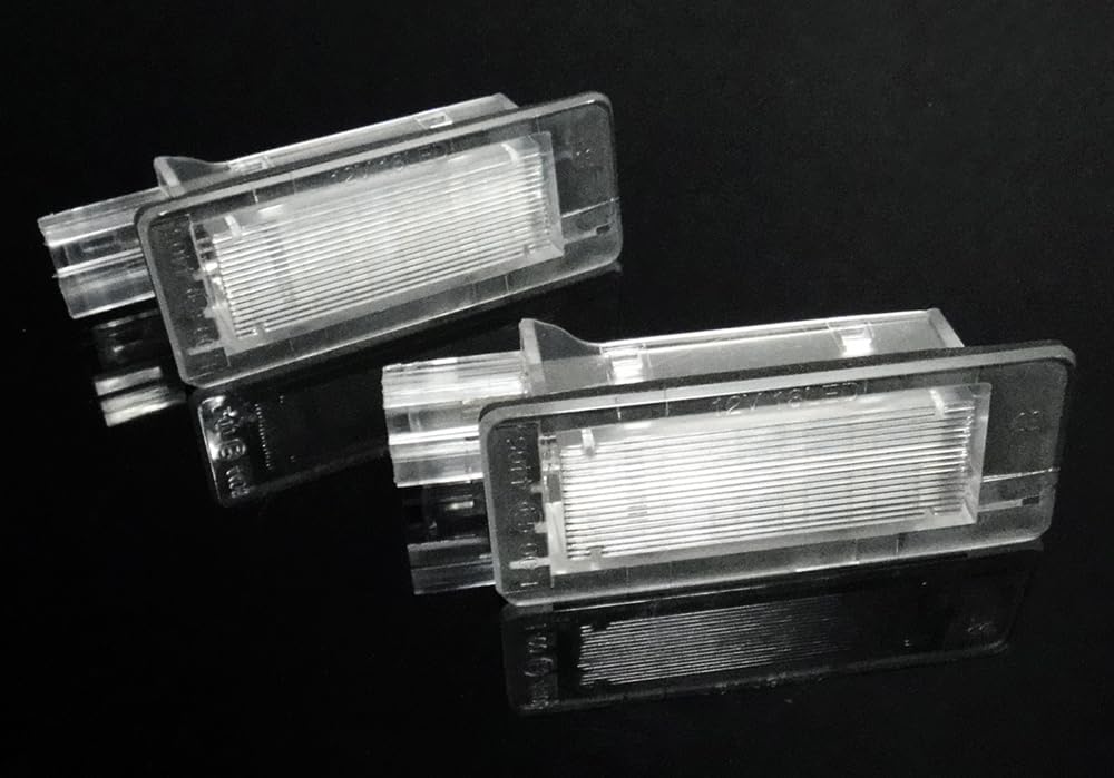 RZG 2 luci a LED per targa, Canbus, per Captur Laguna II III, Latitude, Modus, Scenic II, III, Zoe Duster, colore: bianco
