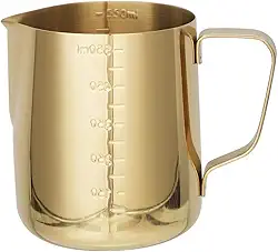 Jarra Pitcher 600ml Leiteira Inox Barista Profissional (Dourado)