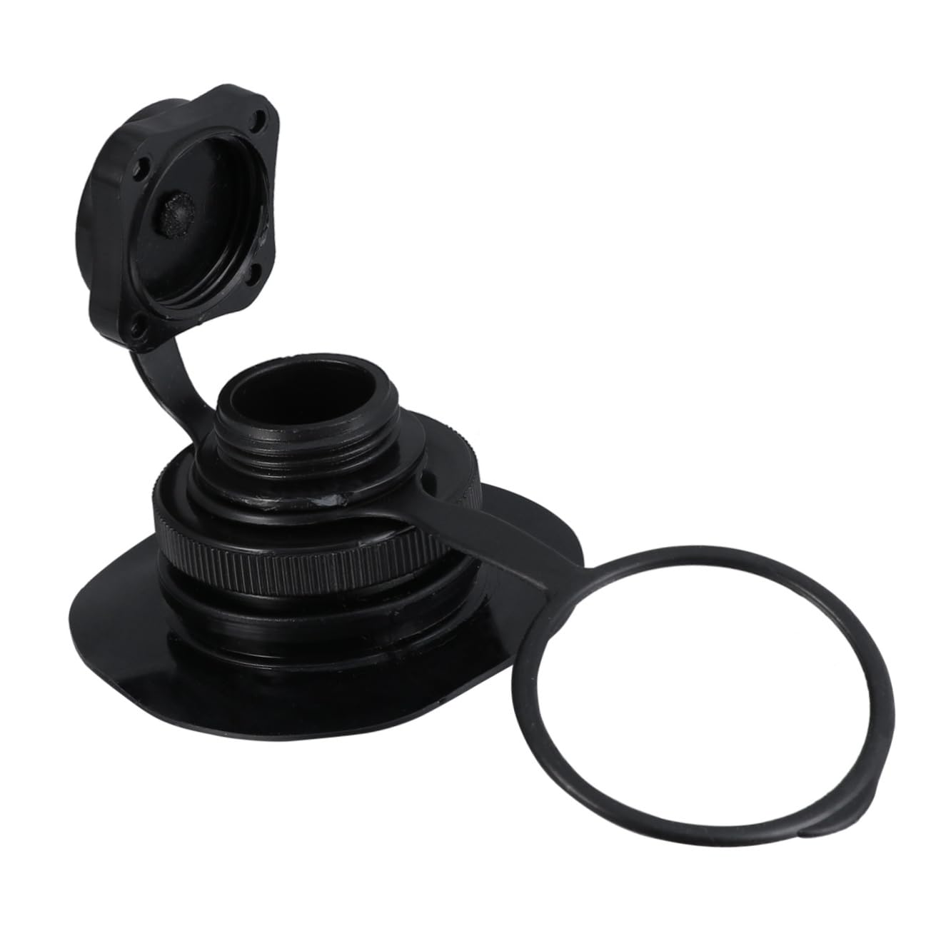 YARNOW Ugello del Gas di Boston Adattatori Adattatore Valvola Gonfiabile Trainabile Pompa Portatile Kayak Gonfiabile Gommone Auto Palloncino Kayak Gonfiabili Kit Barca Torrente Black PVC