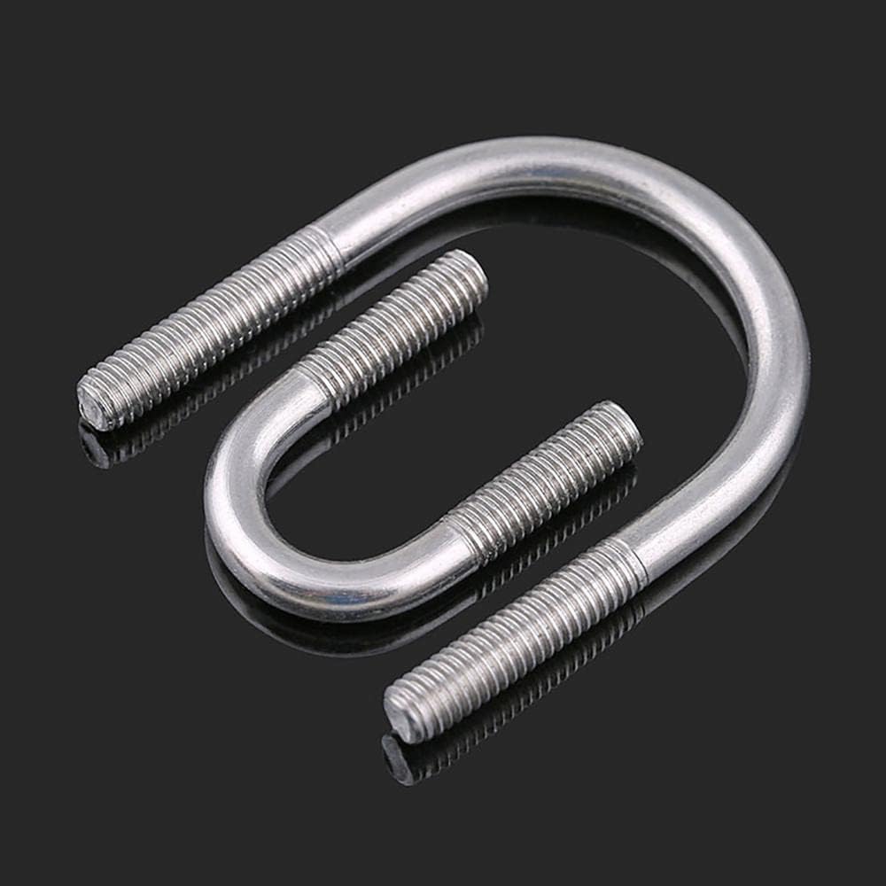 1Pcs U Bolts Metric M6 M8 M10 M12 304 A2 Stainless Steel Exhaust Clamps U-shaped Pipe Clamp U Style Screws (Thread Diameter: M12(1pcs), Length: 135mm)