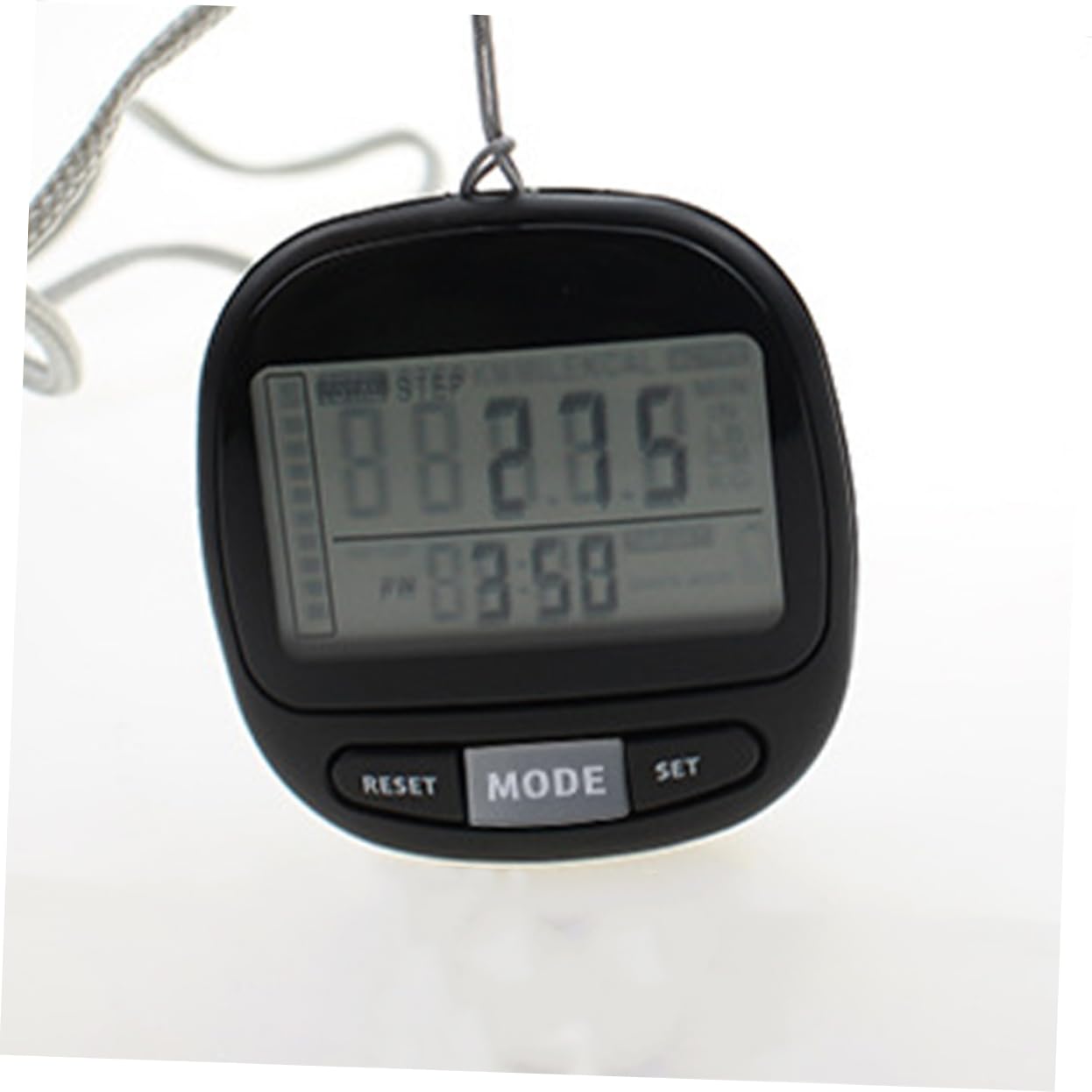 BESPORTBLE 1set Contapassi Portatile Con Clip e Cordino Pedometer Per Escursioni e Camminate Monitoraggio Calorie e Facile Usare