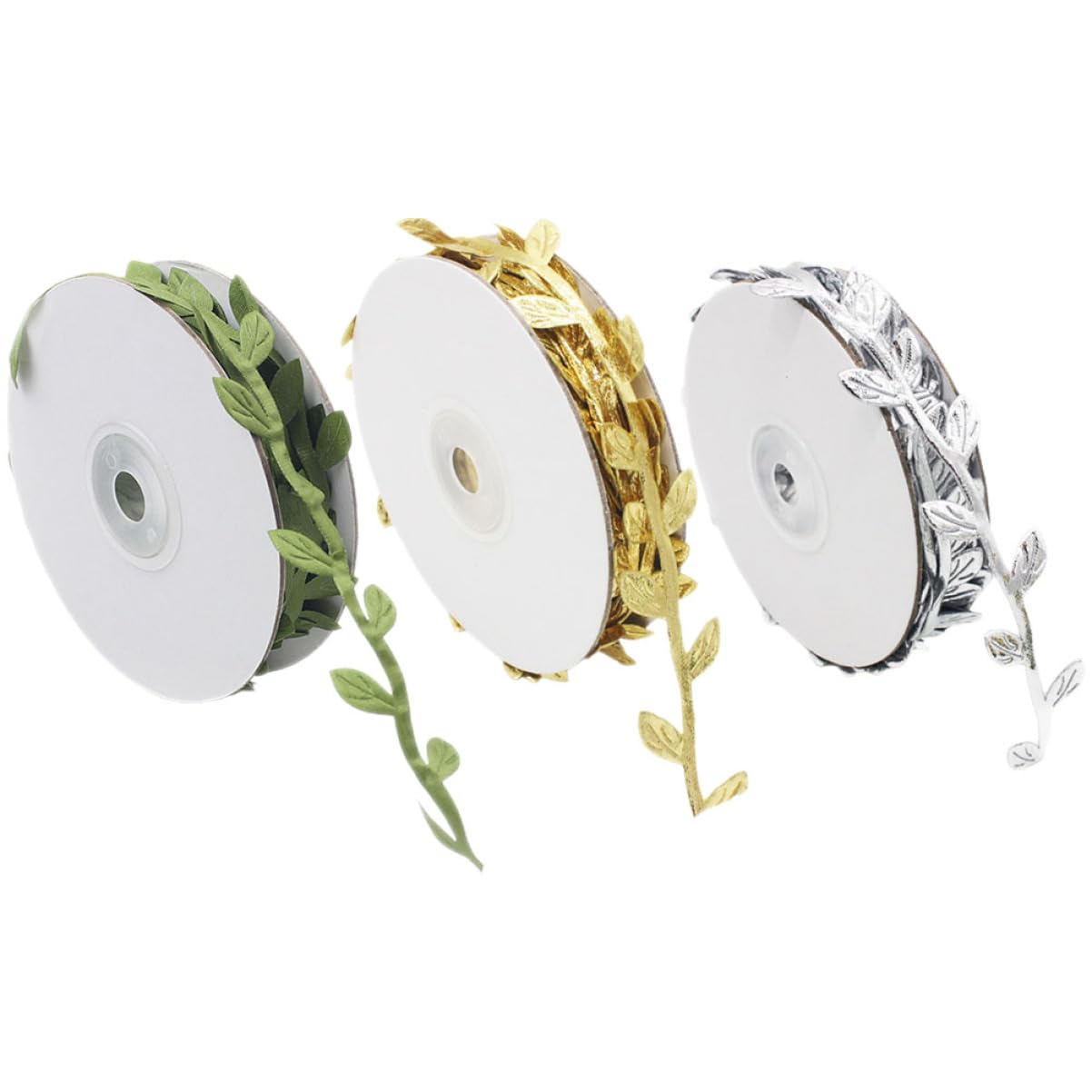 HOMSFOU 4 Set Nastro Decorativo Foglia E Verde Per Fai Da Te E Decorazioni Festive Per Avvolgere Regali Bouquet E Progetti Creativi Matrimonio E Feste 3 * 4