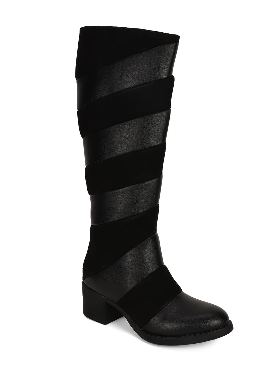 Bruno Manetti Womens Black Knee Length slipon zip Boots (B0B699Z6X8) Amazon Price History, Amazon Price Tracker