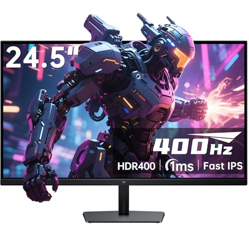 KTC Gaming Monitor 400Hz 360Hz 240Hz | 24.5 Inches | Fast IPS 1ms | FHD 1080P | HDR 400 128% sRGB | HDMI x2, DP x2 | Tilt Adjustment 360Hz Monitor VESA H25X7