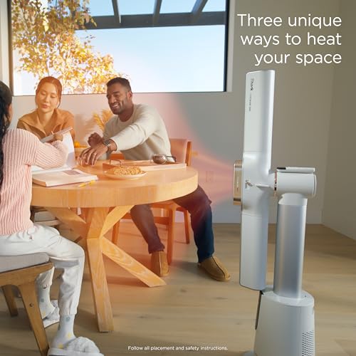Image of Shark TurboBlade Cool + Heat - 2-in-1 Bladeless Tower Fan & Space Heater for Customizable Year-Round Indoor Use, Bedroom, Living Room, & Office | Powerful Cooling + Rapid Room Heating, Dove, TH202WH