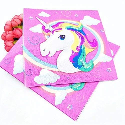 PartyMane Unicorn Theme Tissue Paper/Unicorn Napkin/Happy Birthday Theme Party Supplies 20pcs 2