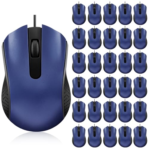 Mouse USB con cable a granel de 3 botones: solución económica de 30 ratones para salas de cómputo