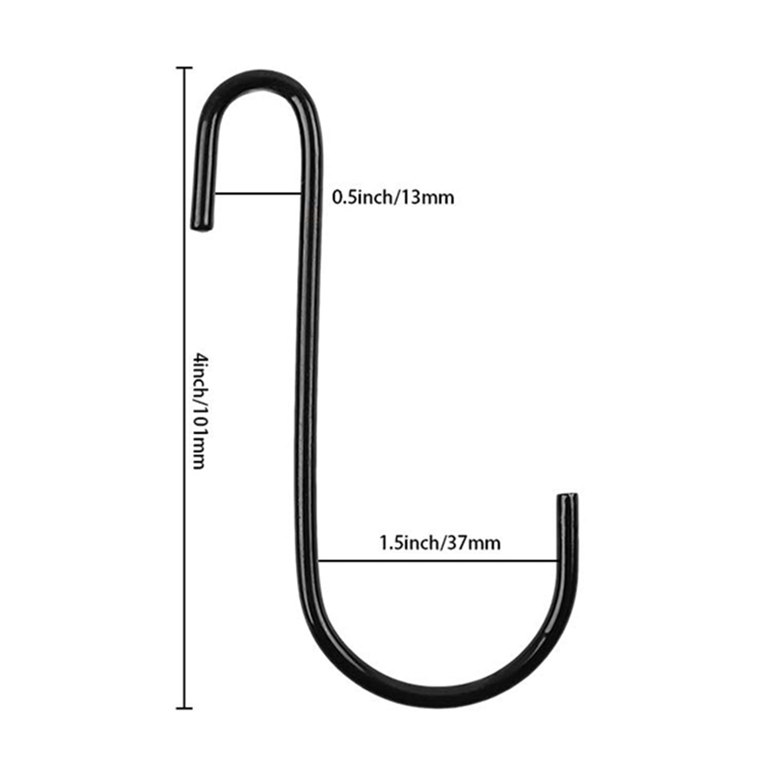 Ganchos En S Ganchos resistentes en forma de S, for sartén, olla, abrigo, bolso, plantas, cocina, baño, dormitorio, 3 tamaños para Oficina(L,32Pcs)