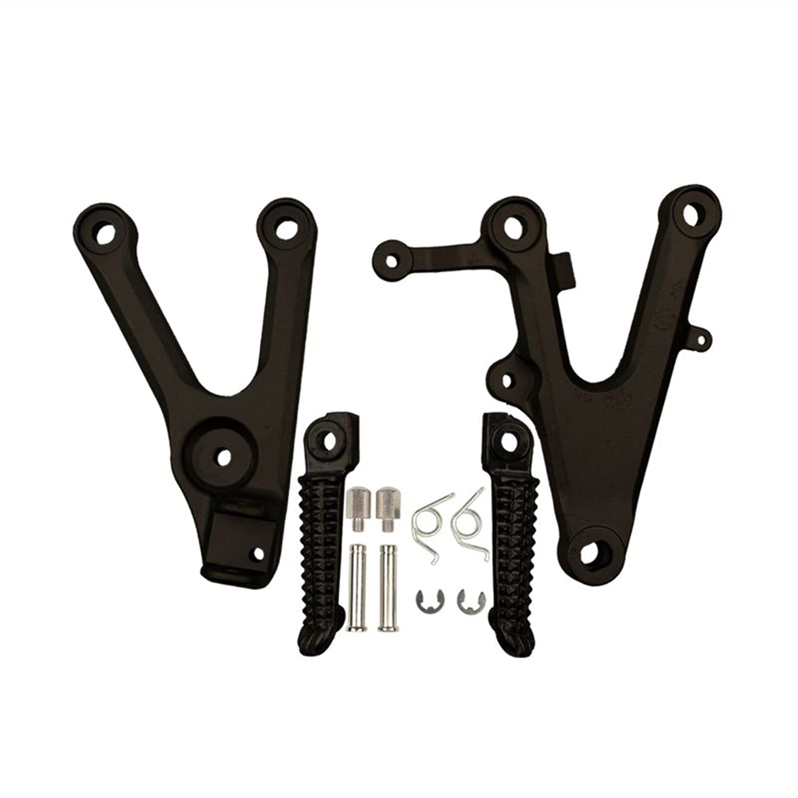Motorcycle Pedal Footrest Bracket Front Foot Pegs, for Yamaha, for YZF R6 YZF-R6 2003 2004 2005 R6S 2006-2010 Bike Foot Platform Rest Part(Black)