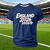 2026 Short Sleeve Crew Neck Football Fan T-Shirt - Lightweight Graphic Shirt for Leisure Game Day, navy, XXL #2