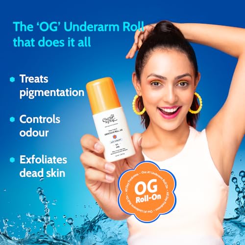 Image of Chemist At Play Neck, Knee & Elbow Brightening Roll On 6% Vitamin C+ Hyaluronic Acid + AHAs + Niacinamide + Ceramides | Under-Arm Roll-On, 5% Lactic Acid & 1% Mandelic Acid, Aqua Fragrance |40ml Each