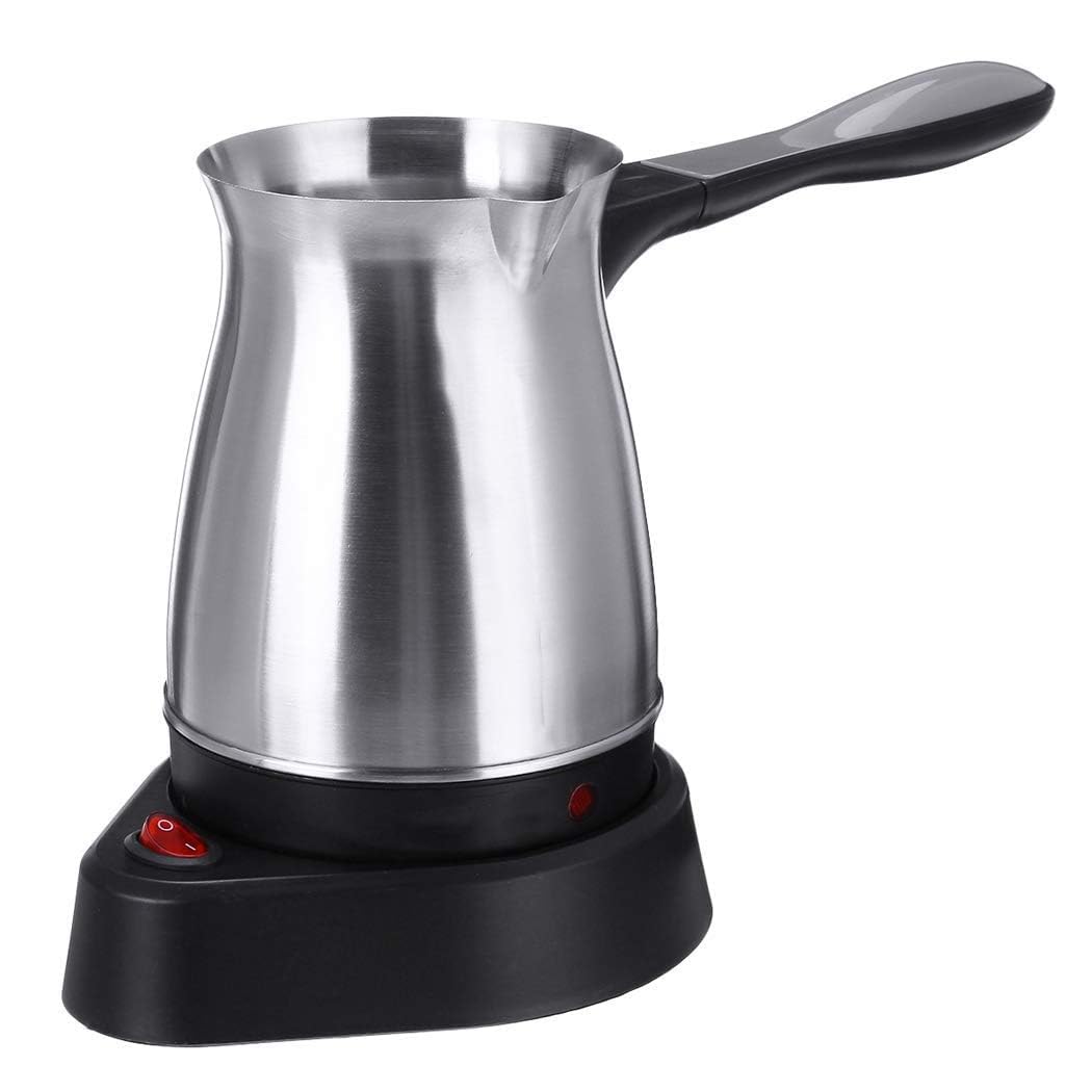 Electric Kettle 500ml Stainless Steel Coffee Tea Milk Boiler with Detachable Base, Fast Heating Portable Mini Electric Kettle for Home Office Travel (Steel)-image-11