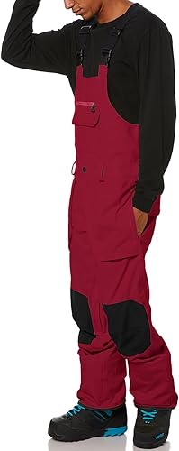 Miniatura 3 de Baberos de nieve para hombre, pantalones de esquí ajustables, babero de snowboard para exteriores, impermeable, aislado, antidesgarros, overoles de