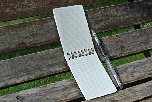 Field Notes, MALEDEN All Weather Spiral Notebook Scratch Steno Pad Memo Notepad with Waterproof Grid Paper for Outdoor Activities and Tactical Pocket (3PCS)