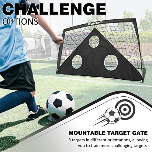 image for BOHEN 6x4FT Portable Soccer Goal for Kids Backyard with Carry Bag - Ea