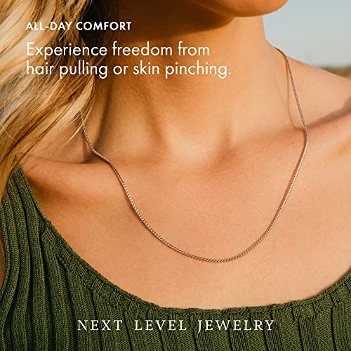 Next Level Jewelry Authentic Solid Sterling Silver Franco Box Link .925 Rhodium Necklace Chains 1MM - 5.5MM, Silver Chain for Men & Women, Made In Italy, 1.5mm,20 - Image 5