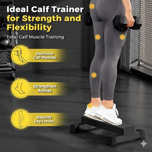 Image of TYB Calf Raise Bar for Home Gym Workouts, Standing Calf Raise Machine for Calf Stretching, Squating, Foot Stretching, Anti-Slip Solid Calf Block, Ankle Calf Stretcher