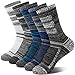 Niofind Calcetines Hombre, 5 Pares Calcetines Deporte Hombre Mujer Gruesos, Calcetines Running Hombre Altos de Algodon, Calcetines Termicos Hombres para Trekking, Ciclismo, Trabajo, Padel (43-46)